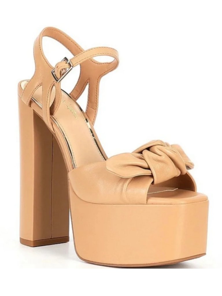 Gianni Bini X Jess Southern Carrie Knotted Bow Platform Sandals Sz. 10